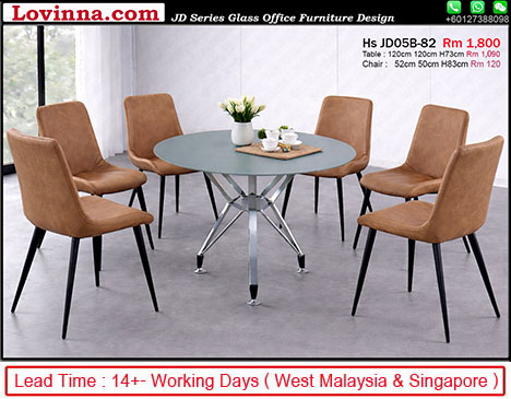 rectangular conference table with cushioned chairs