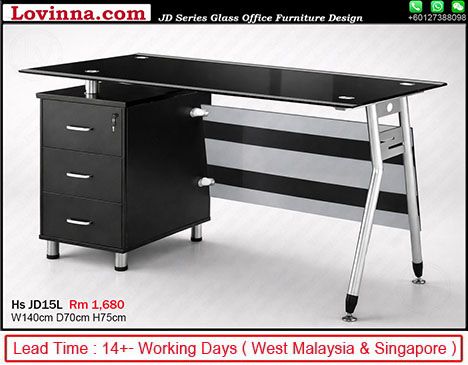 black desk with modern aesthetic look