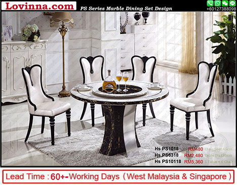 Lovinna Dining Set Marble Series Lovinna Dining Set Marble Series, Chinese Round Table Furniture Set In Karachi