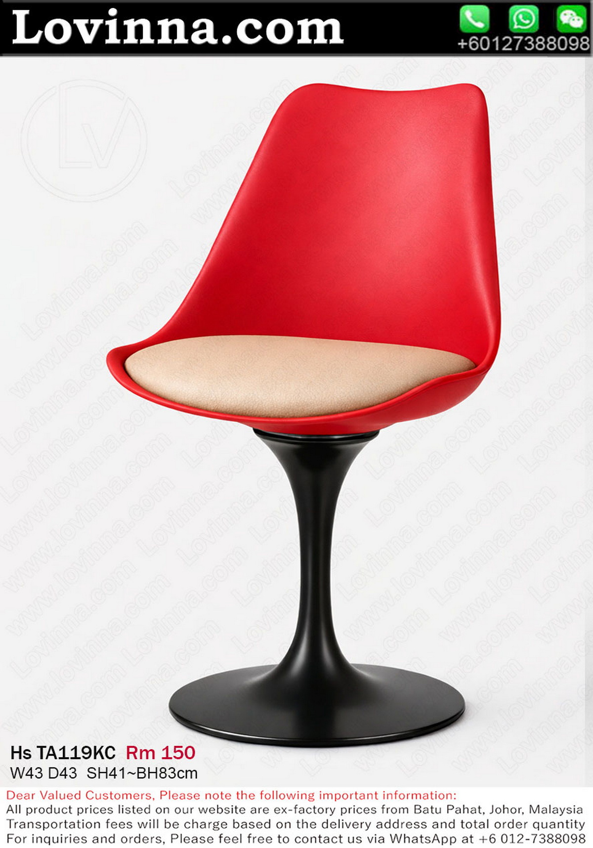 Contemporary Designer Chair with Curved Backrest Offering Comfortable Seating and High End Ambience