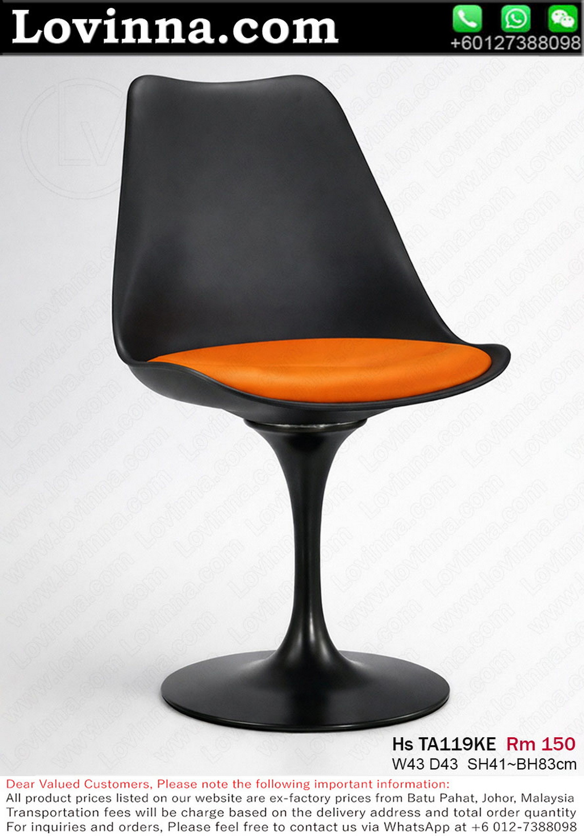 Scandinavian Inspired Tulip Chair with Ergonomic Seat Creating Calm and Balanced Interior Space