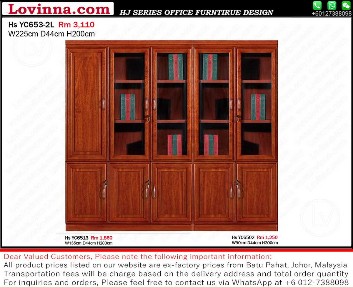 Refined office cabinet positioned in a corporate setting offering a calm and organized environment