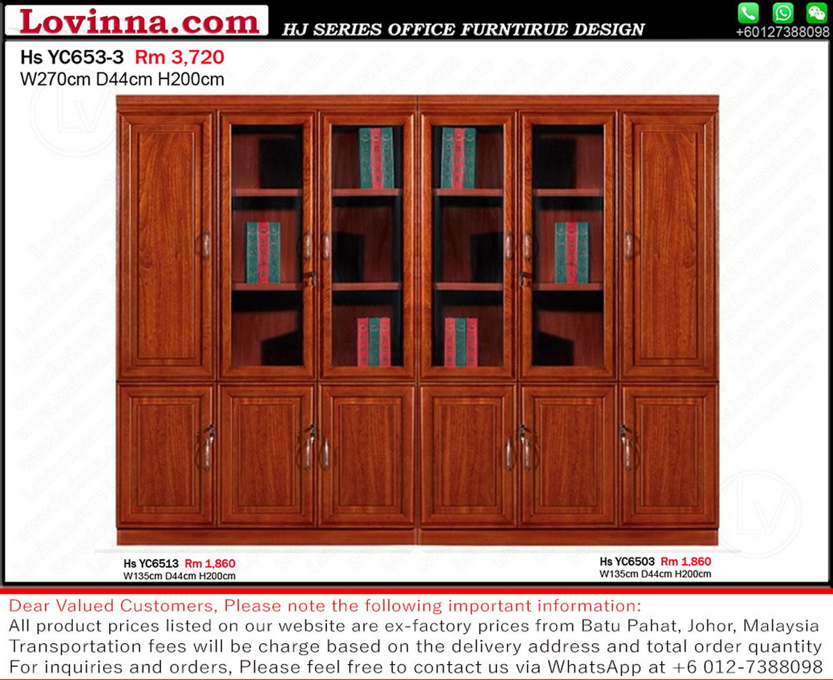 Elegant book cabinet arranged in a bright office enhancing overall visual appeal