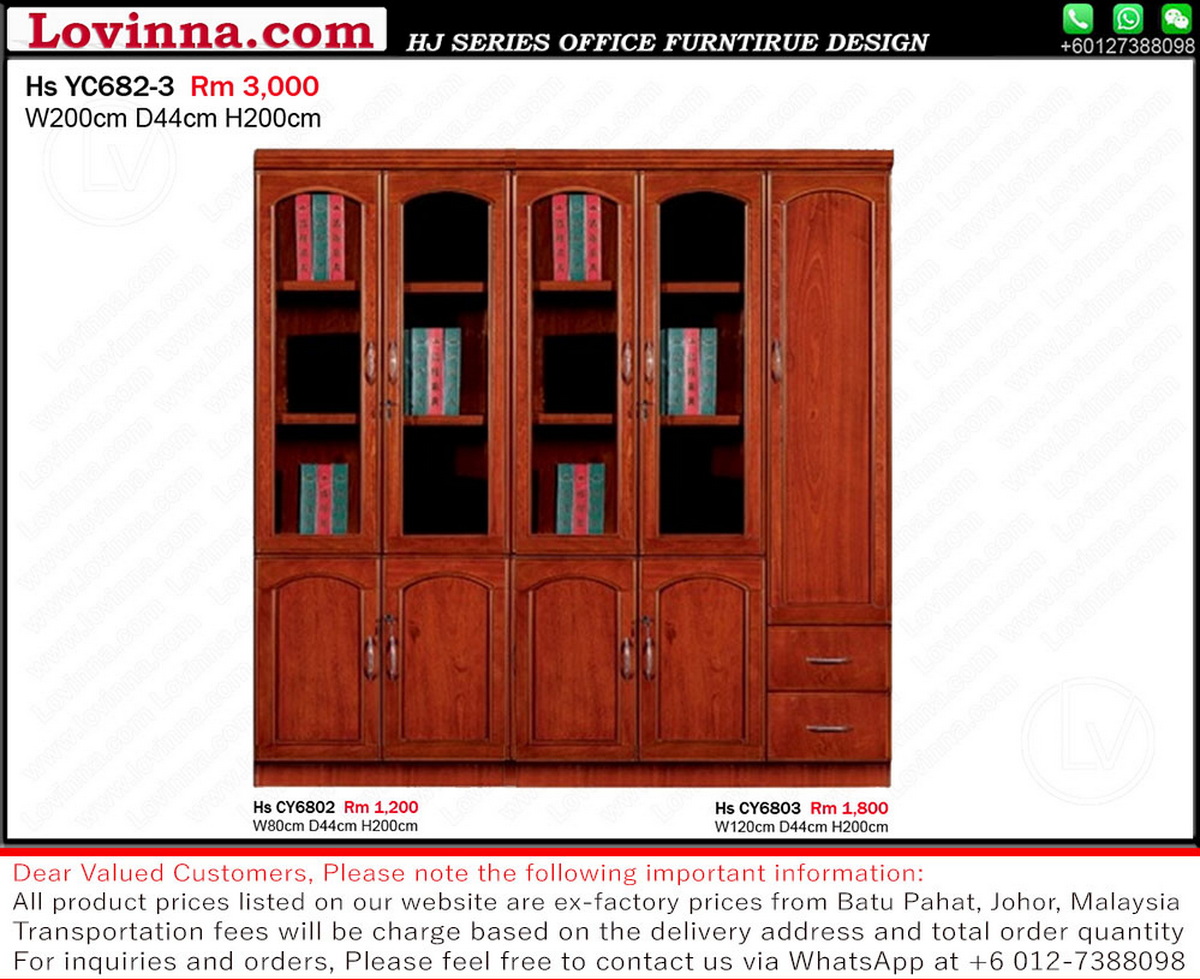 High-quality book cabinet styled in a spacious office enhancing elegance and clarity