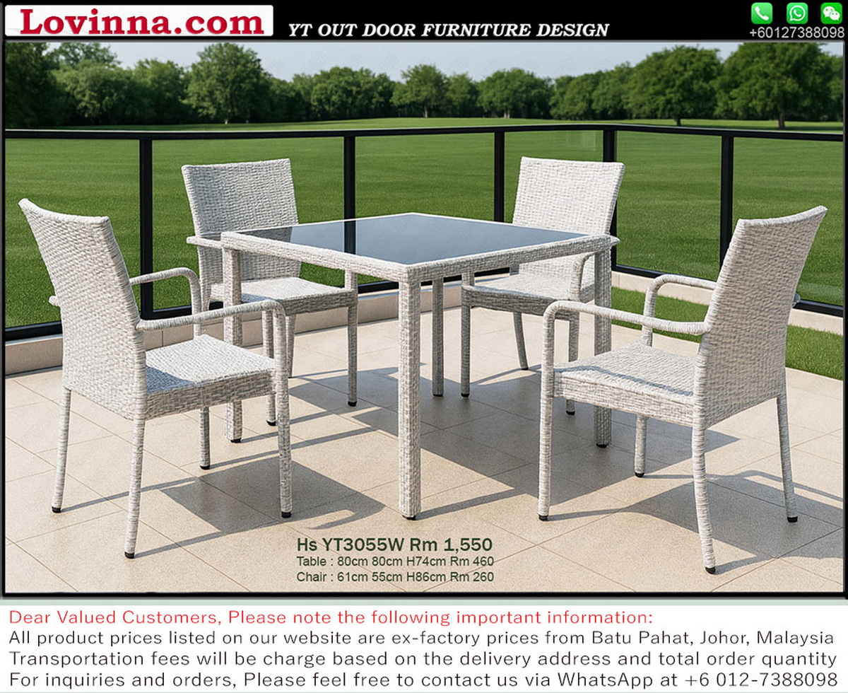 Garden set on a patio with natural light, offering a relaxing and warm environment