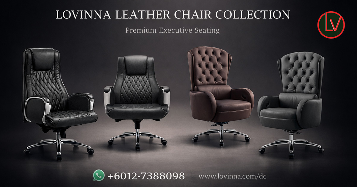 luxury leather executive office chair collection displayed in a premium studio setting with soft gradient lighting, showcasing high back comfort, plush cushioning, refined stitching and elegant silhouettes, creating a sophisticated corporate atmosphere ideal for director rooms, boardrooms and high end office spaces with superior comfort, support and prestige seating experience