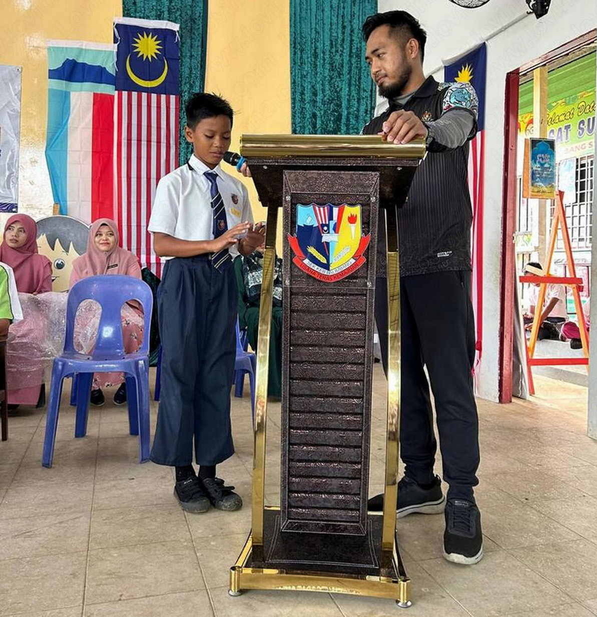 Rostrum delivery to school in Semporna Sabah
