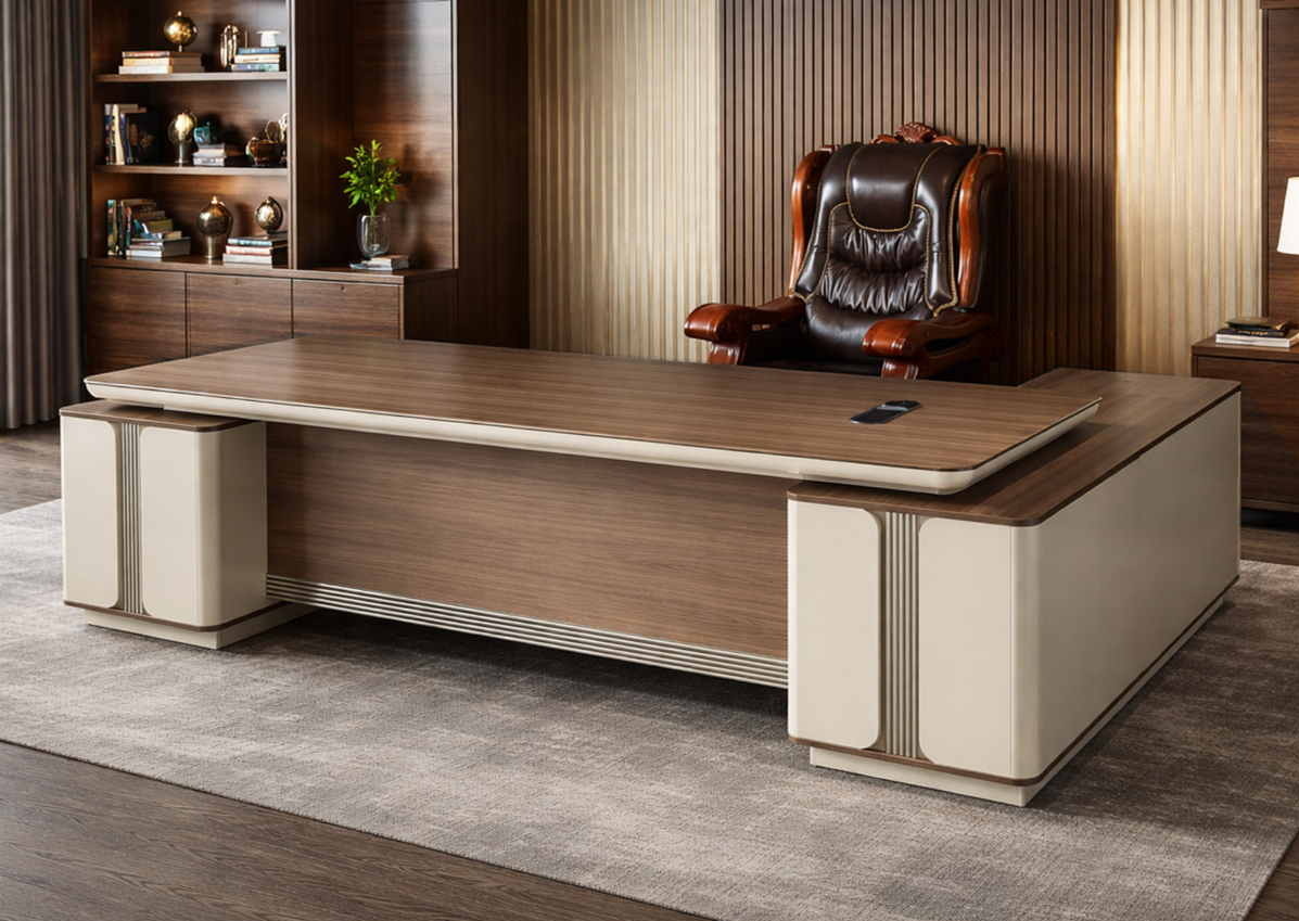 Director table and leather director chair delivered to Pekan Jabi Segamat